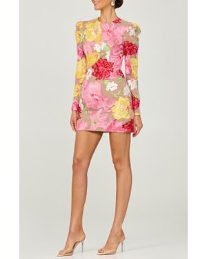 HELSI Erika Embroidered Floral Long Sleeve Cocktail Minidress