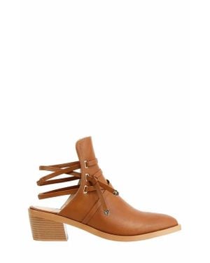 Belle & Bloom Can'T Be Tamed Open Back Boot - Brown