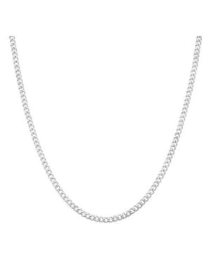 Donatello Gian Sterling Curb Chain Necklace - Metallic