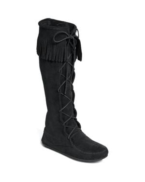 Minnetonka Lace-Up Boot - Black