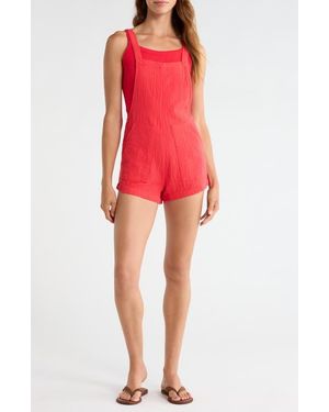 Billabong Beach Crush Short Overalls - Red