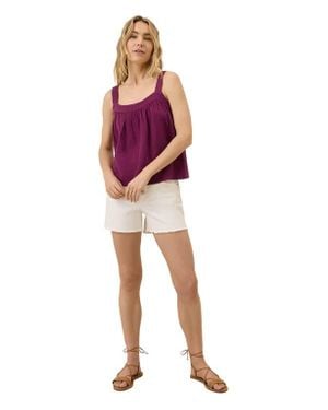 Pact Organic Cotton Double Gauze Square Neck Cami - Purple