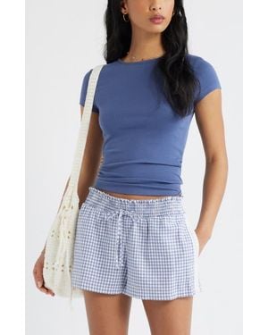 BP. Stretch Cotton Blend Baby Tee - Blue