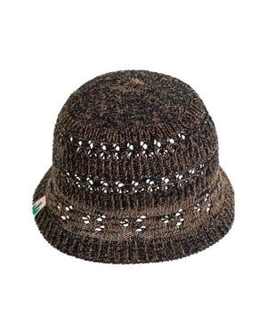 Lost Pattern Cactus Crochet Bucket Hat - Brown
