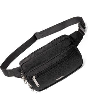 Baggallini Securtex Anti-Theft Belt Bag Sling - Black