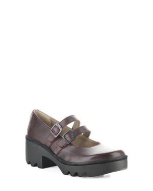 Fly London Tibu Leather Mary Jane - Gray