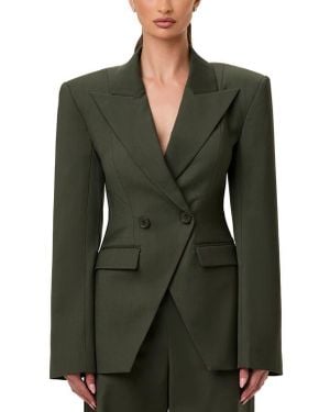 Naked Wardrobe Double Breasted Blazer - Green