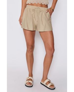 Vici Collection Ellory Drawstring Shorts - Natural