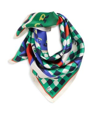 Echo Tinned Fish Silk Bandana - Green