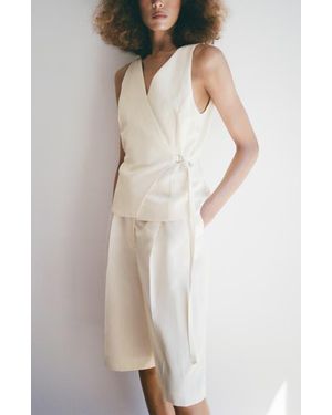 Mango Wrap Jumpsuit - White