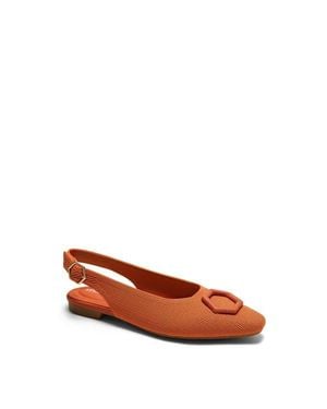 VIVAIA Kalina Mini Square-Toe Slingback Sandals - Brown