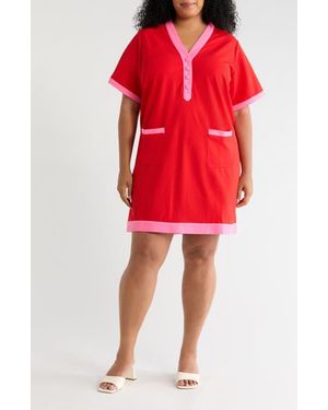 Sugarlips Durmela Contrast Shift Minidress - Red