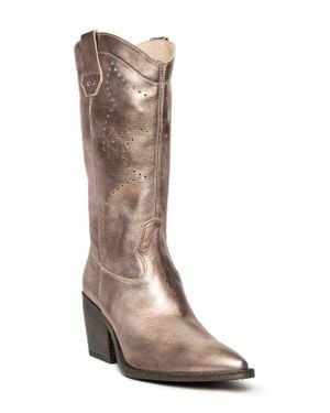Nero Giardini Texan Pointed Toe Western Boot - Brown
