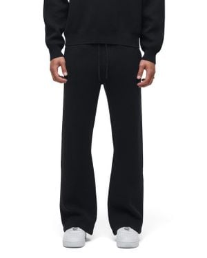 Hudson Jeans Cotton & Cashmere Double Knit Kick Flare Pants - Black
