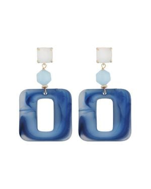 Panacea Resin Drop Earrings - Blue