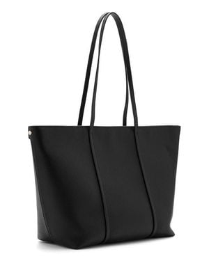 Mango Faux Leather Shopper Bag - Black