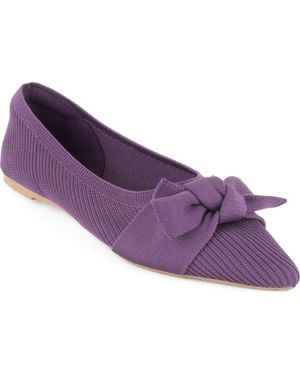 Tahari Montserrat Pointed Toe Flat - Purple