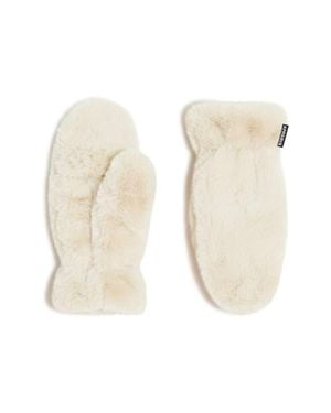 Apparis Coco Faux Fur Mittens - Natural