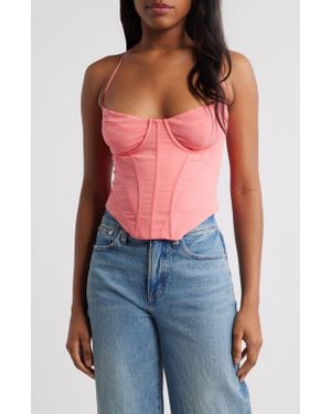 Mistress Rocks Halter Corset Top - Pink