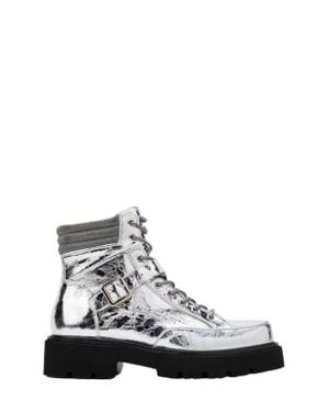MARC NOLAN Ms. Atlas Leather Strap Boots - White