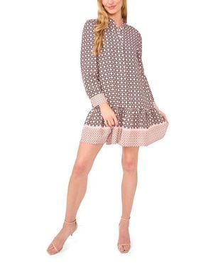 Ted Baker Sabrina Mixed Scarf Print Long Sleeve Dress - Multicolor