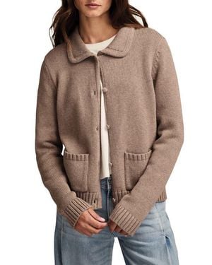 Lucky Brand Cotton Cardigan - Brown