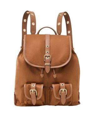 Maje Leather And Nylon Backpack - Brown