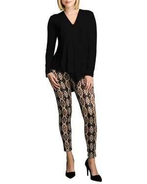 Maternal America Draped Nursing Top - Black