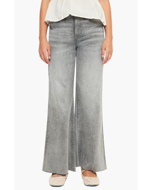 Kancan Kaitlyn High Rise Cropped Palazzo Jeans - Gray