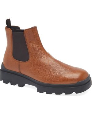 Prada Lug Sole Chelsea Boot - Brown