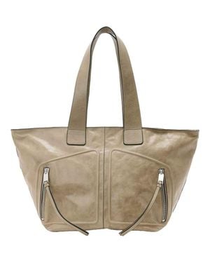 AllSaints Jean Rey Leather Tote - Metallic
