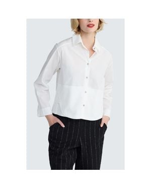 Luukaa Liora Poplin Shirt-Blouse - White