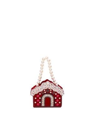 Simitri Winter Cottage House Mini Bag - Red