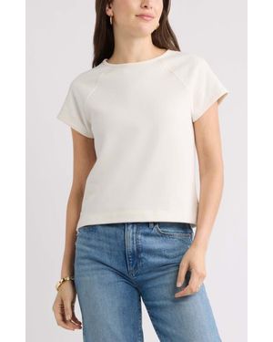 Caslon Short Sleeve Terry Sweatshirt - White