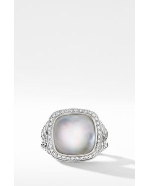 David Yurman Albion Rock Crystal & Diamond Ring - White