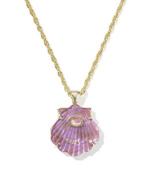 Kendra Scott Lucia Short Shell Pendant Necklace - Pink