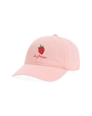 Treasure & Bond Embroidered Twill Baseball Cap - Pink