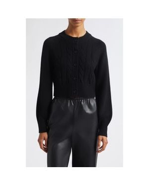 Toccin Rita Cable Knit Cardigan - Black