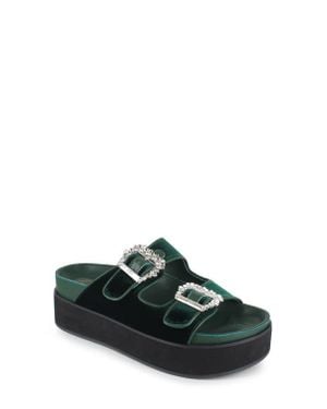 Zigi Rosalinda Platform Slide Sandal - Green