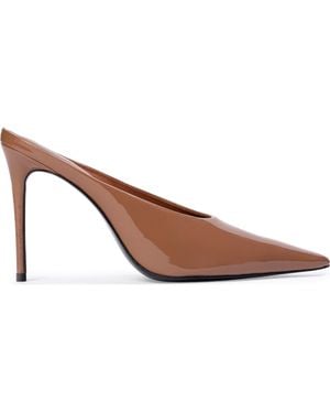 Black Suede Studio Fallon 100 Mule - Brown