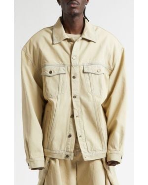 Lu'u Dan Oversize Cotton Denim Jean Jacket - Natural