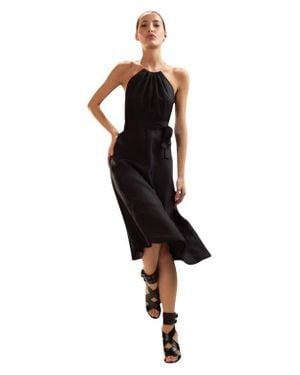 Cynthia Rowley Talita Silk Wrap Dress - Black