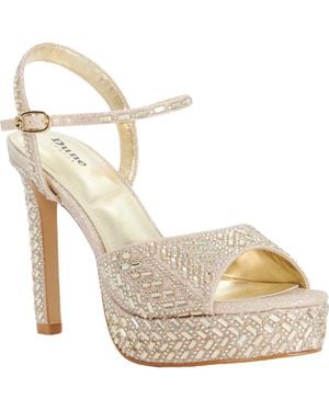 Dune Malea Ankle Strap Platform Sandal - Metallic