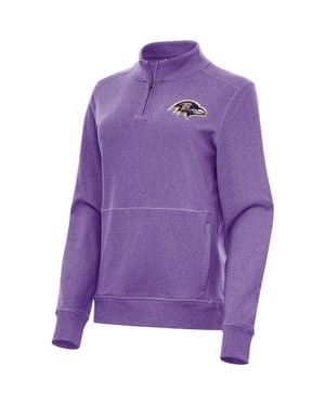 Antigua Baltimore Ravens Crush Quarter-Zip Jacket - Purple