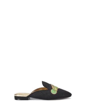 Kurt Geiger Cocktail & Pepper Embroidered Mules - Black