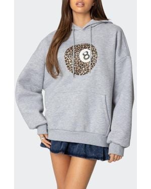 Edikted Leopard 8 Oversized Hoodie in Gray | Lyst