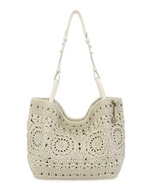 The Sak Los Feliz Medium Crochet Tote Bag - Metallic
