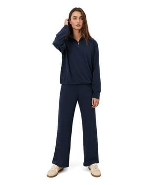 Pact Cloudknit Wide Leg Pant - Blue