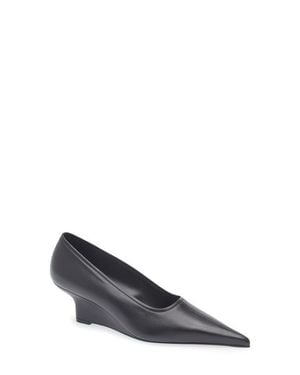 TOTEME Pointed Toe Wedge Pump - Blue