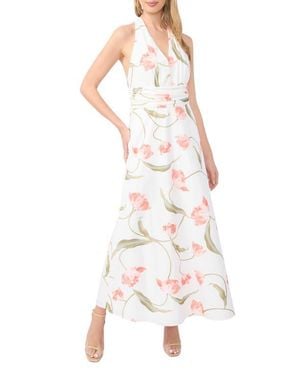 Ted Baker Serafina Floral Halter Neck Cotton Maxi Dress - White
